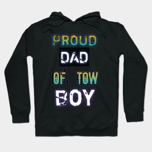 Mens Proud Dad of 2 Two Awesome Boys T Shirt (Father Papa Daddy) shirt father day gift funny Hoodie